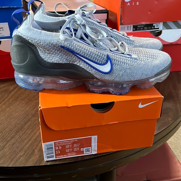 Nike Other - NIB Nike Air Vapormax 2021 FK pure PLATINUM/summit white/Bold Blue